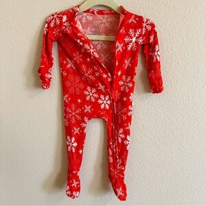 Posh‎ Peanut Snowflake Christmas Zippy Footie (0-3 Months)